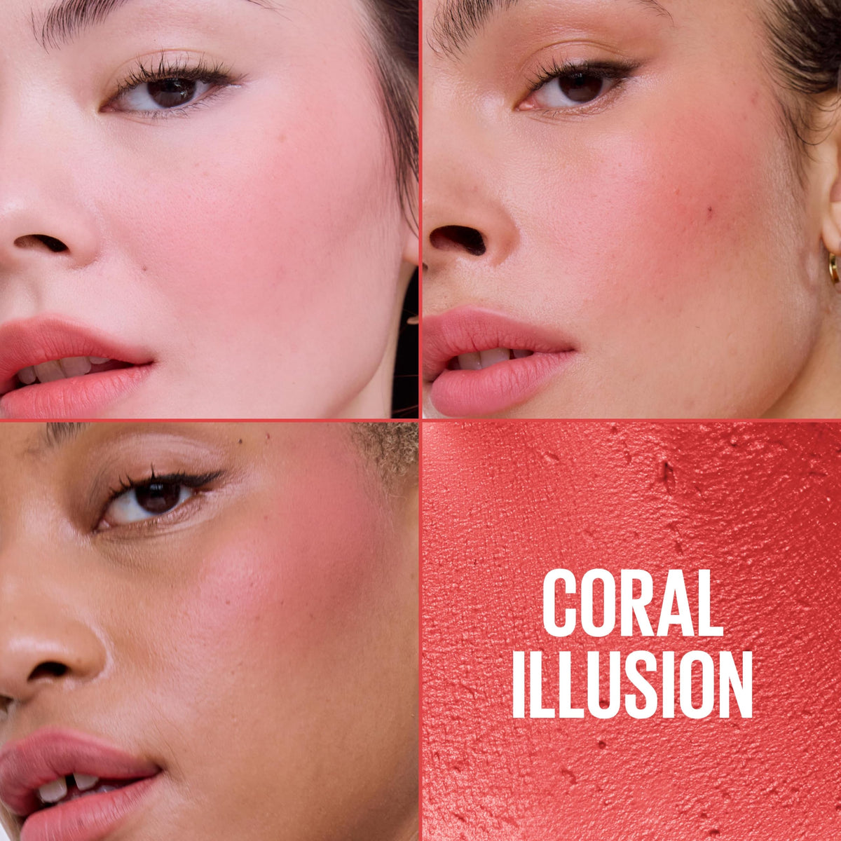 MAYBELLINE Cloudtopia Blush Mousse Coral Illusion texture close-up