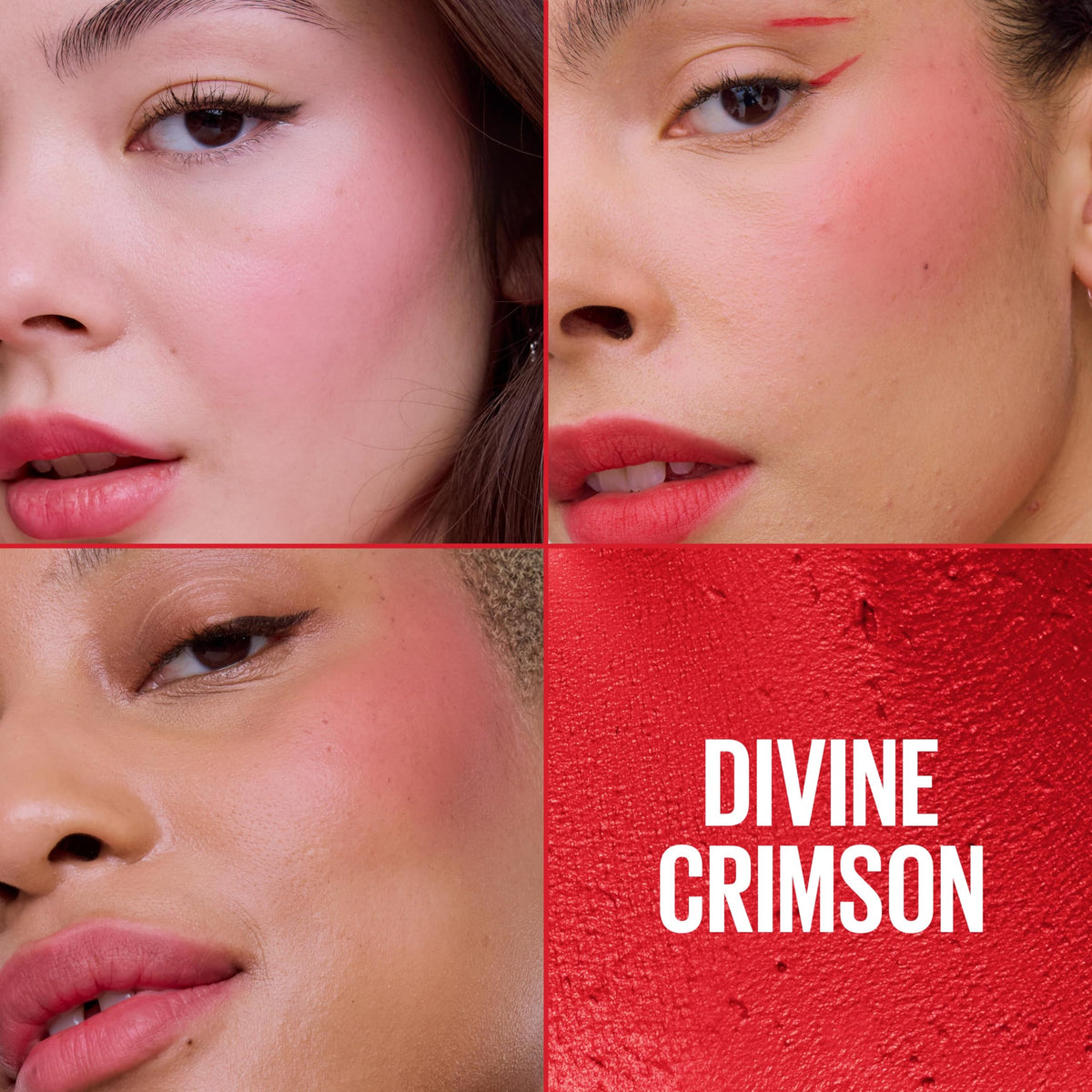 MAYBELLINE Cloudtopia Blush Mousse Divine Crimson texture close-up