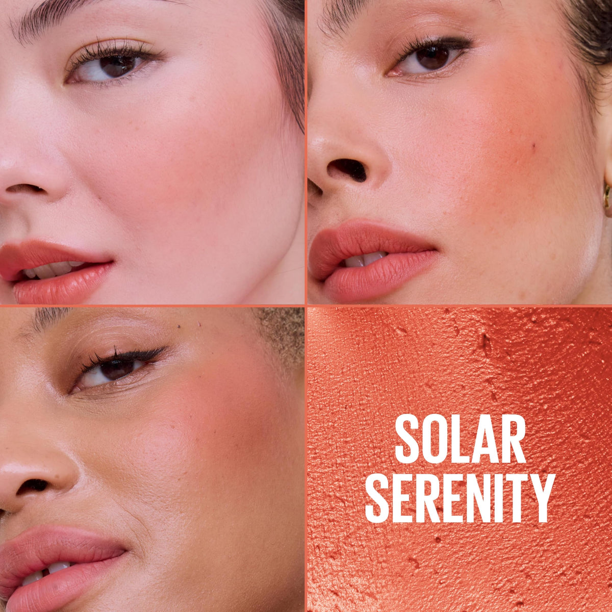 MAYBELLINE Cloudtopia Blush Mousse Solar Serenity texture close-up