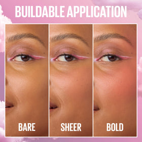 MAYBELLINE Cloudtopia Blush Mousse Solar Serenity with other makeup products