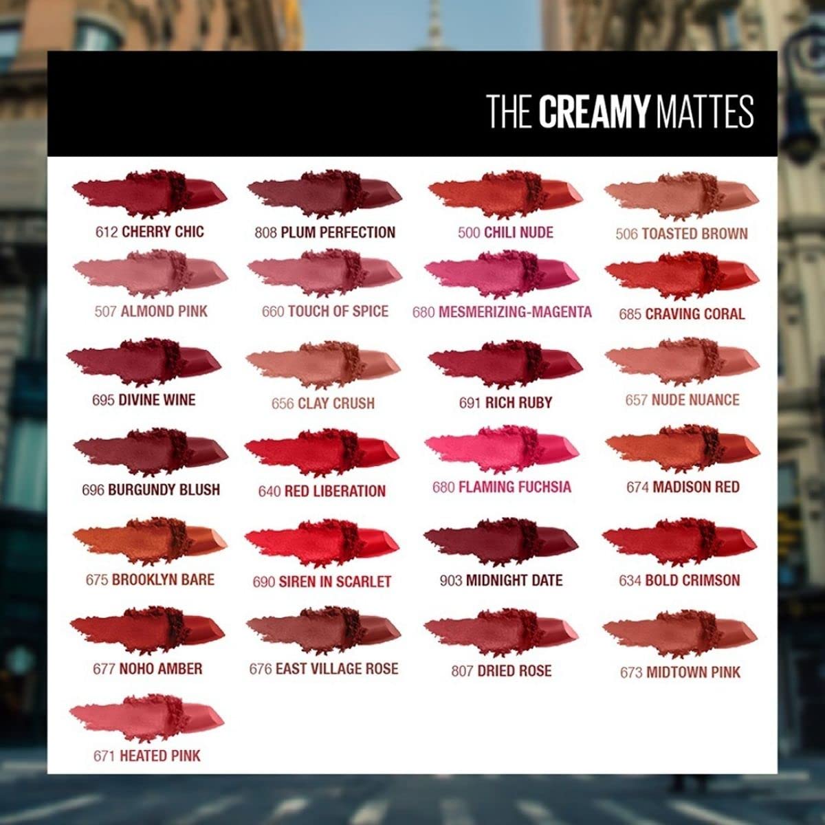 MAYBELLINE Color Sensational Lipstick Clay Crush with other lip products