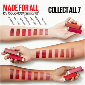 MAYBELLINE Color Sensational Lipstick Fuchsia For Me with makeup products