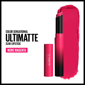 MAYBELLINE Color Sensational Ultimatte Matte Lipstick showing bullet and packaging