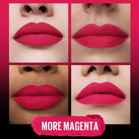 MAYBELLINE Color Sensational Ultimatte Matte Lipstick swatch on skin
