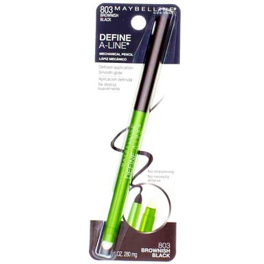 MAYBELLINE Define-A-Line Eyeliner Brownish Black applied on model