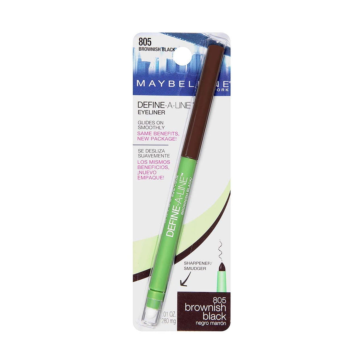 MAYBELLINE Define-A-Line Eyeliner Brownish Black tip close-up