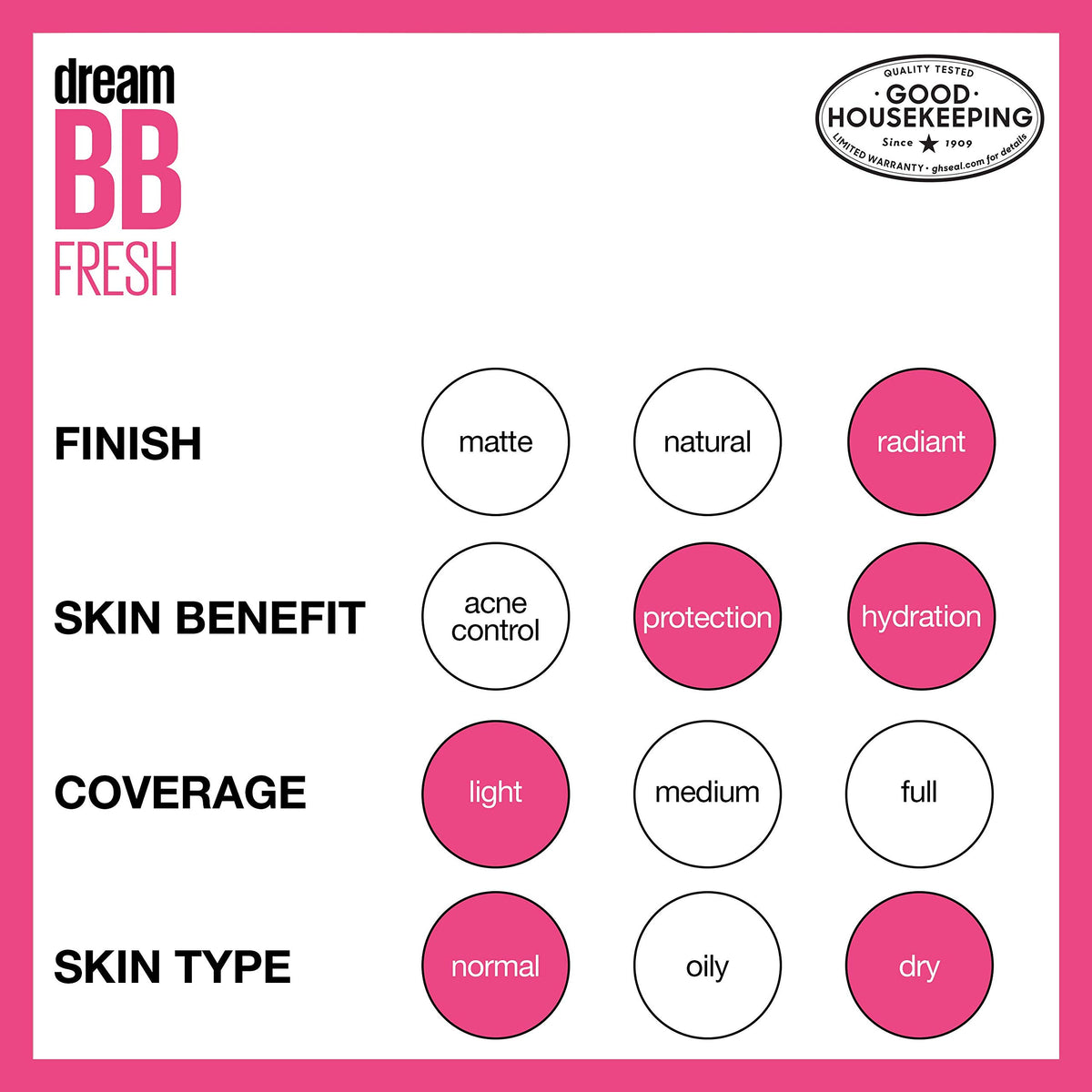 MAYBELLINE Dream Fresh BB Cream Deep shade with SPF 30 label