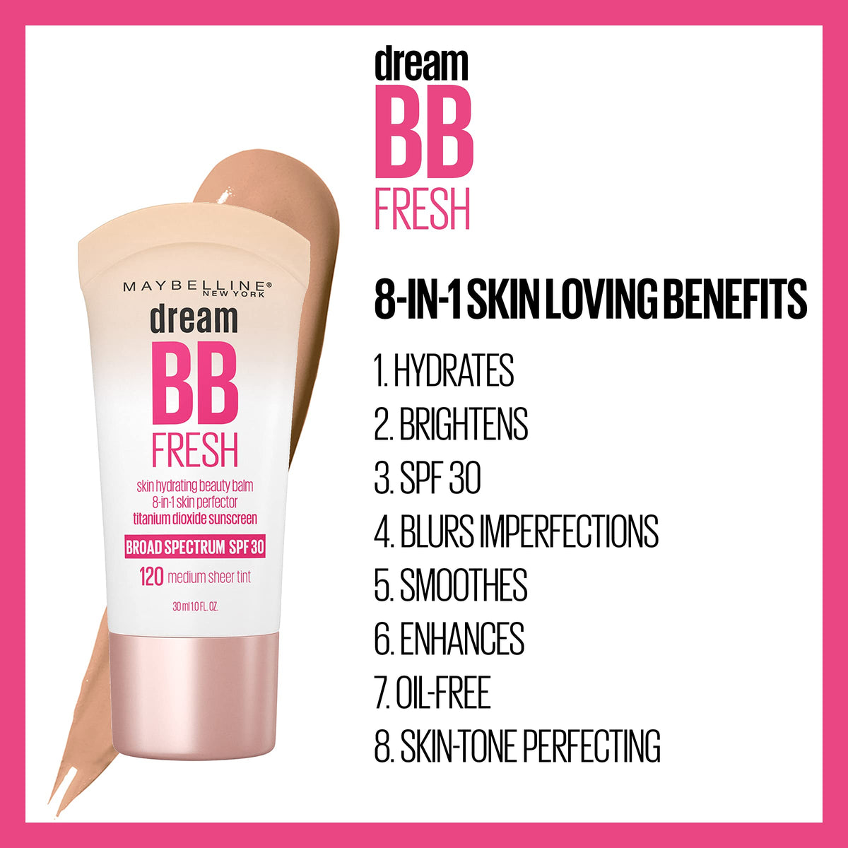 MAYBELLINE Dream Fresh BB Cream swatch on hand
