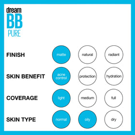 MAYBELLINE Dream Pure BB Cream 60g shade options