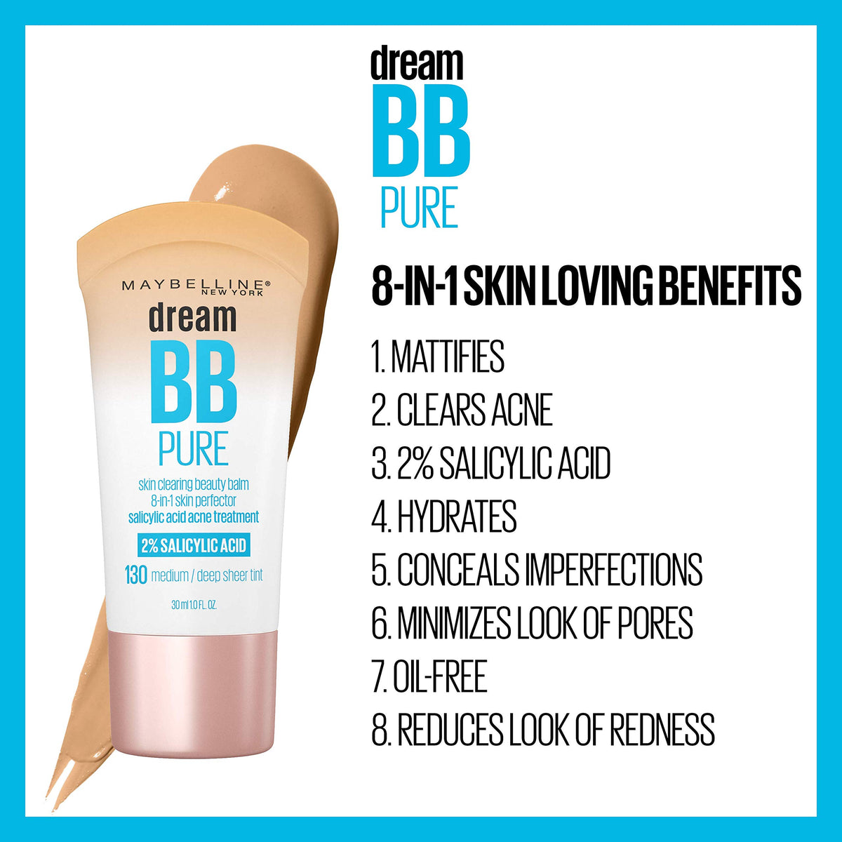 MAYBELLINE Dream Pure BB Cream in Light/Medium shade