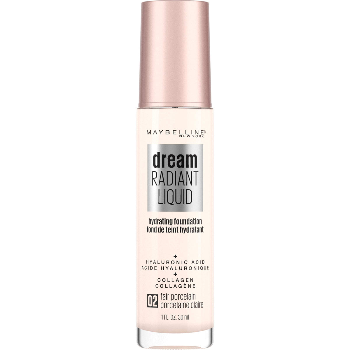 MAYBELLINE Dream Radiant Liquid Foundation Fair Porcelain back view