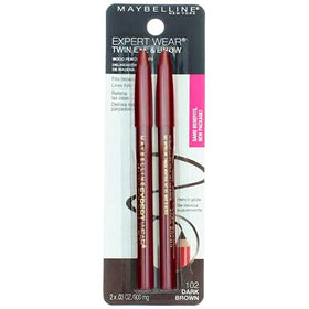MAYBELLINE Expert Eyes Twin Brow & Eye Pencil Dark Brown in hand
