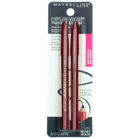MAYBELLINE Expert Wear Twin Brow and Eye Pencils 101 Velvet Black close-up
