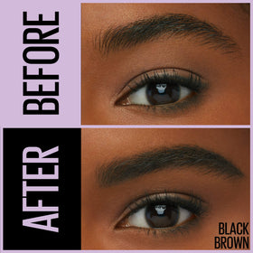 MAYBELLINE Express Brow 2-in-1 Pencil and Powder, Black Brown swatch on skin