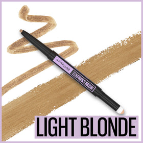 MAYBELLINE Express Brow 2-in-1 Pencil and Powder showing the teardrop tip