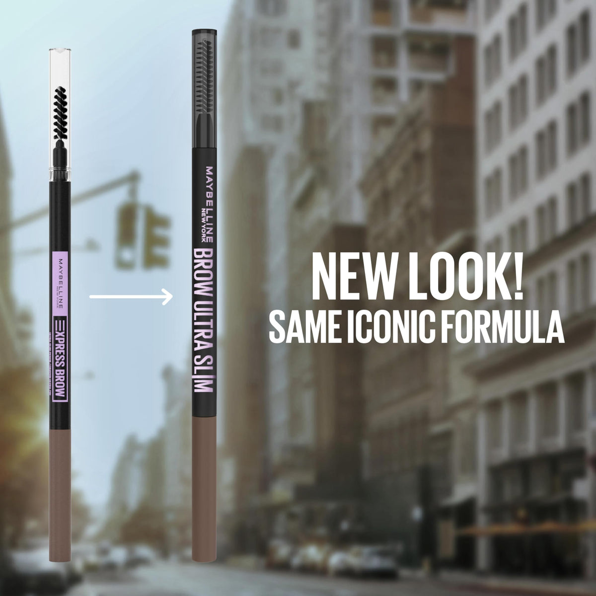 MAYBELLINE Express Brow Ultra Slim Pencil with other makeup products