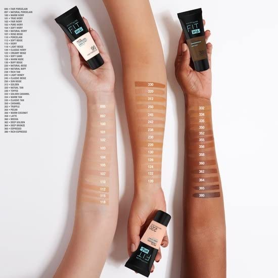 MAYBELLINE Fit Me Foundation 30ml texture on skin