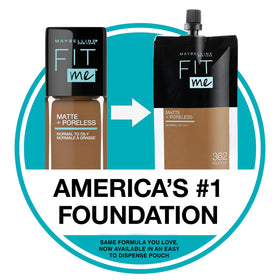 MAYBELLINE Fit Me foundation application with makeup brush
