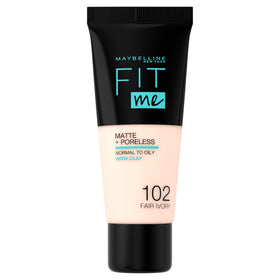 MAYBELLINE Fit Me Matte & Poreless Foundation 102 Fair Ivory front view