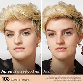 MAYBELLINE Fit Me Matte & Poreless Foundation 104 Soft Ivory texture on skin