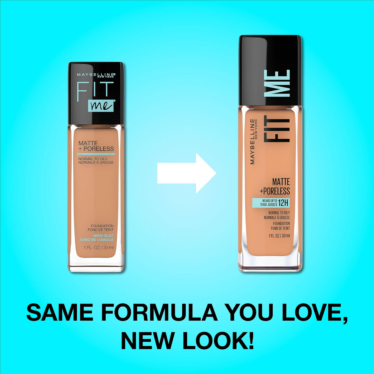 MAYBELLINE Fit Me Matte + Poreless Foundation Creamy Beige side view