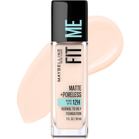 Maybelline Fit Me Matte + Poreless Foundation front view in Fair Porcelain