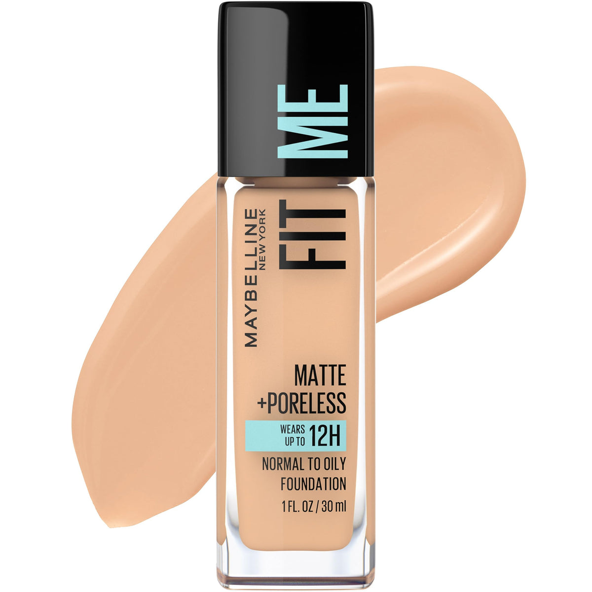 MAYBELLINE Fit Me Matte + Poreless Foundation in True Beige front view