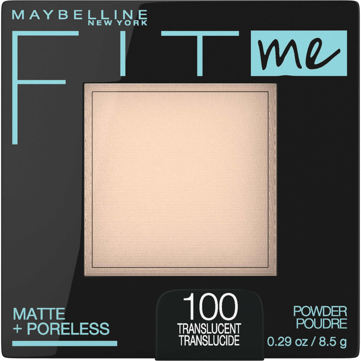 MAYBELLINE Fit Me Matte + Poreless Powder front view, translucent shade