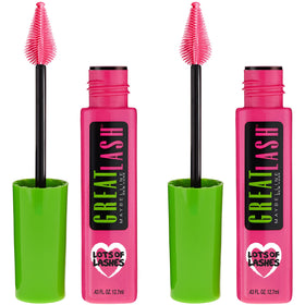MAYBELLINE Great Lash Lots of Lashes Washable Mascara front view, Blackest Black