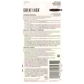 MAYBELLINE Great Lash Mascara Very Black with makeup tools
