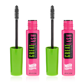 MAYBELLINE Great Lash Waterproof Mascara front view, pack of 2