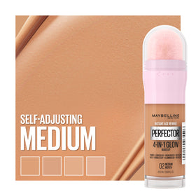 MAYBELLINE Instant Age Rewind 4-In-1 Glow Makeup display with other MAYBELLINE products