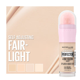 MAYBELLINE Instant Age Rewind 4-In-1 Glow Makeup Fair/Light with makeup brushes