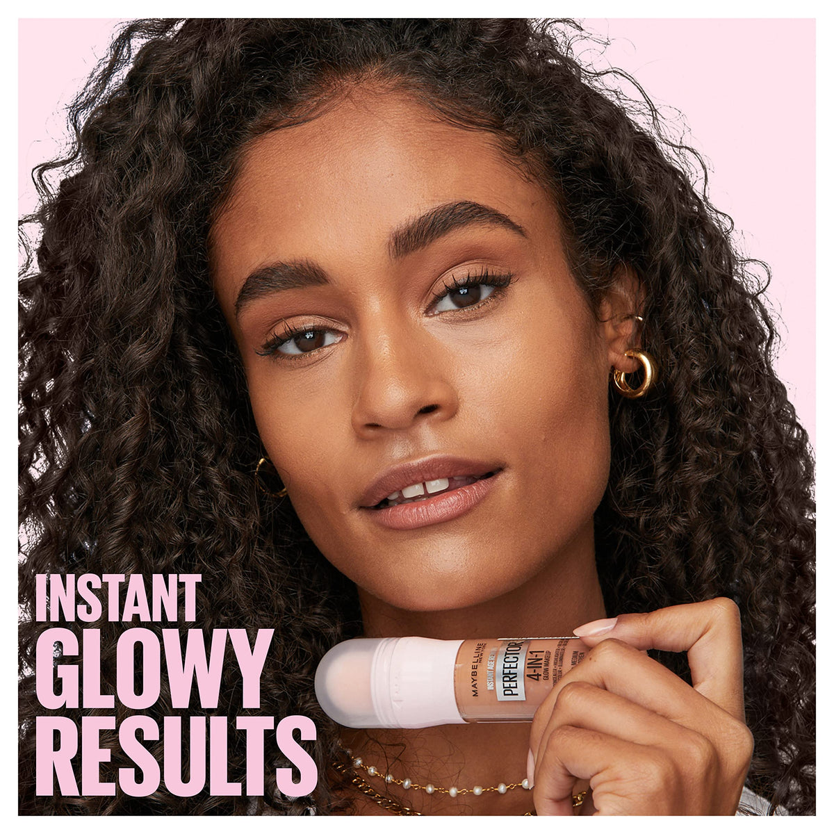 MAYBELLINE Instant Age Rewind 4-In-1 Glow Makeup in use during application