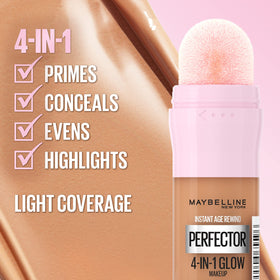 MAYBELLINE Instant Age Rewind 4-In-1 Glow Makeup texture on skin