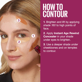 MAYBELLINE Instant Age Rewind Concealer 175 applied under eyes