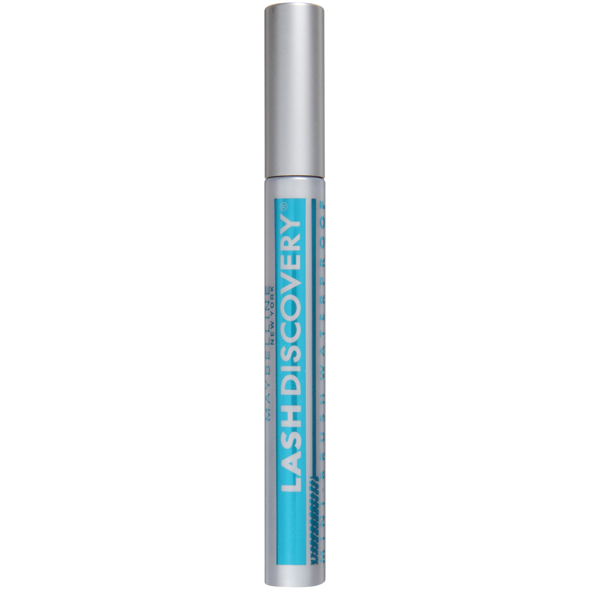 MAYBELLINE Lash Discovery Mini-Brush Waterproof Mascara showing the exclusive mini-brush