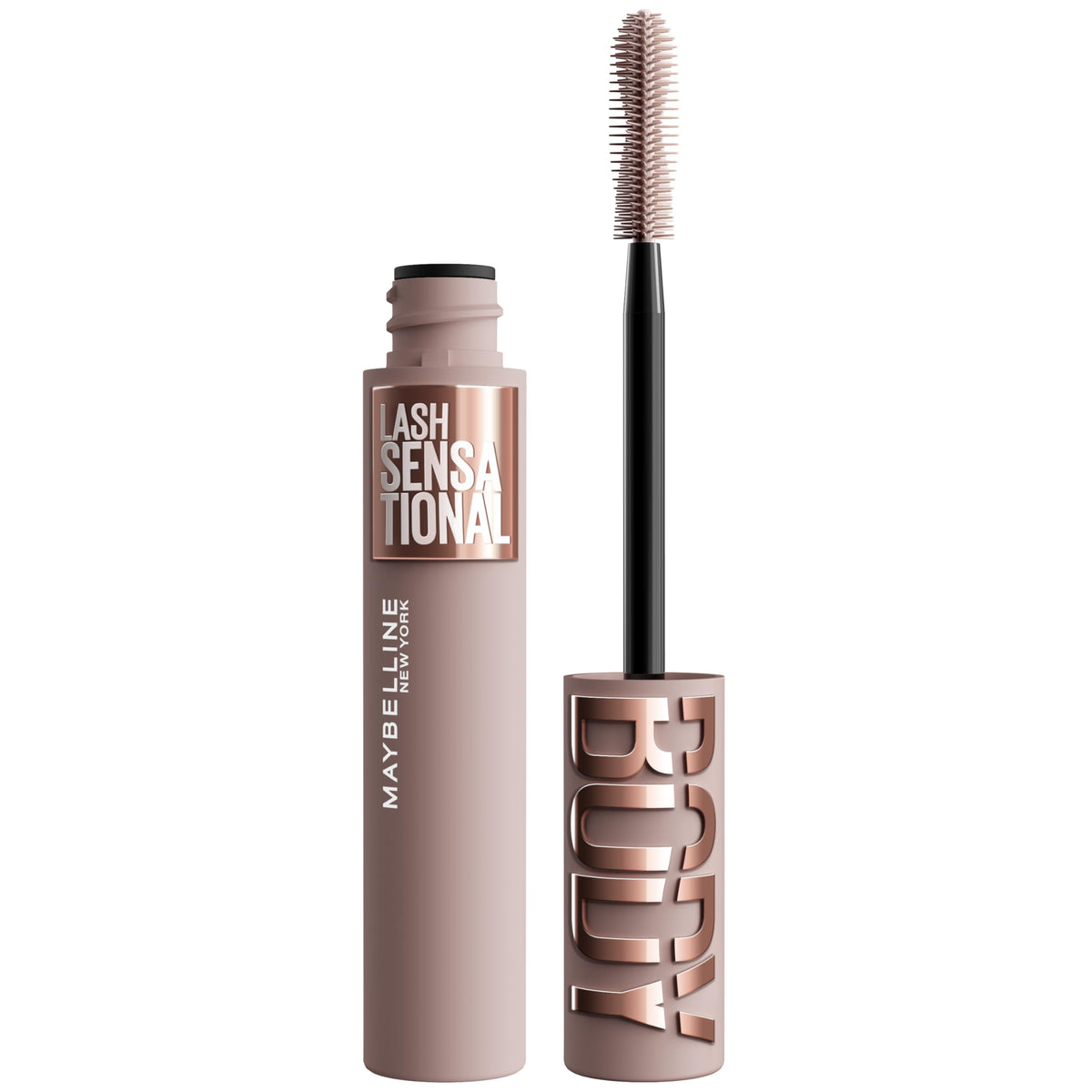 Maybelline Lash Sensational Body Mascara front view, Brownish Black