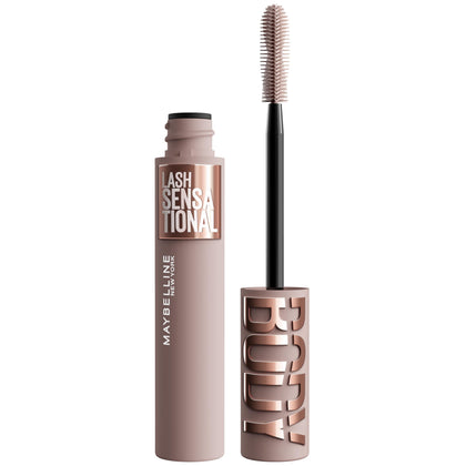 Maybelline Lash Sensational Body Mascara front view, Brownish Black