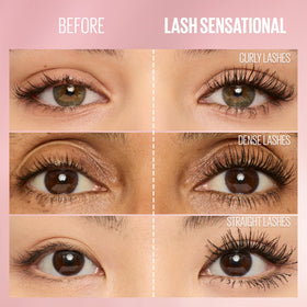 MAYBELLINE Lash Sensational Mascara with makeup products