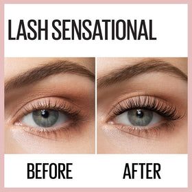 MAYBELLINE Lash Sensational Washable Mascara applied on lashes
