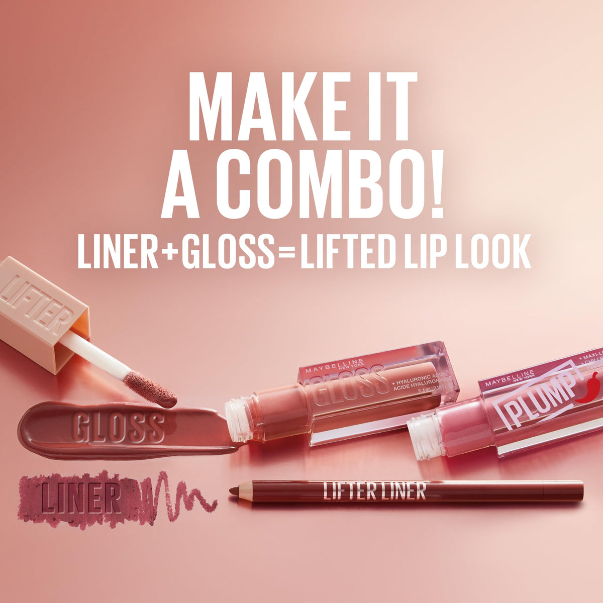 MAYBELLINE Lifter Gloss in Heat, texture close-up