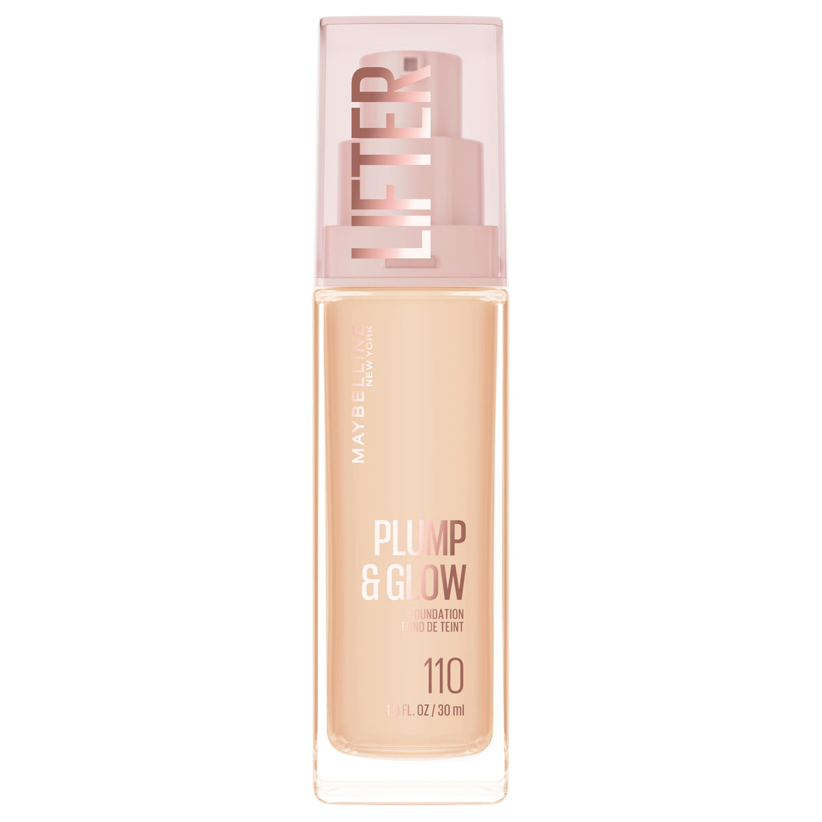 MAYBELLINE Lifter Plump & Glow Foundation 110 front view