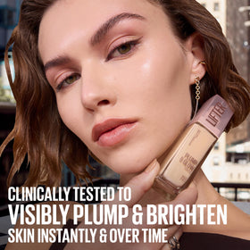 MAYBELLINE Lifter Plump & Glow Foundation 110 shade range display