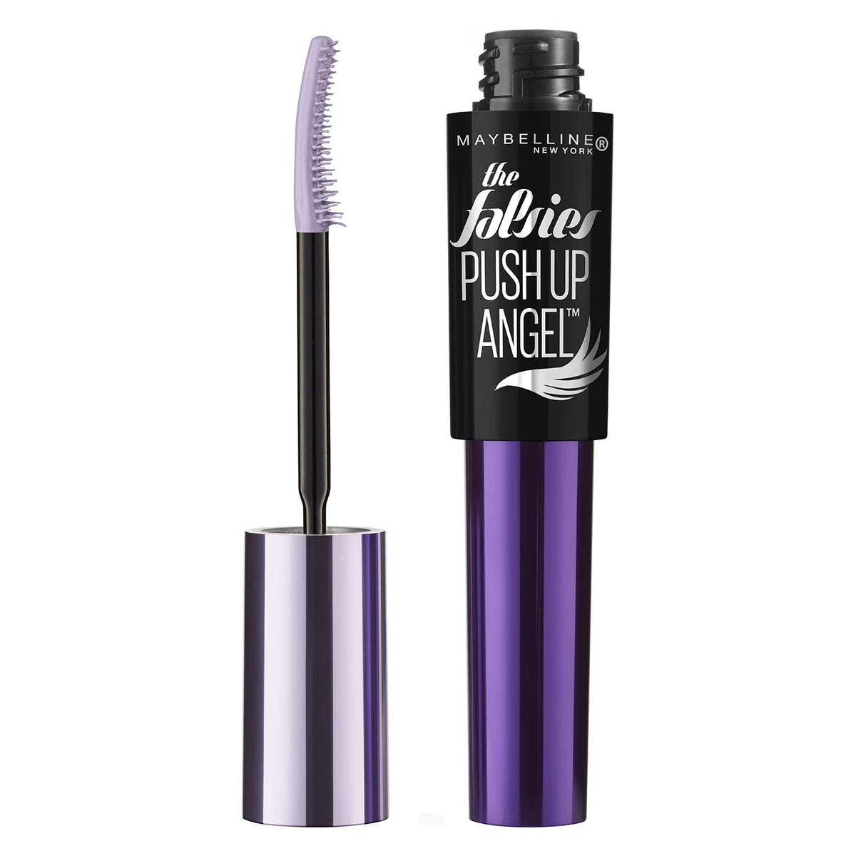 MAYBELLINE mascara brush close-up showing unique spoon design