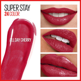 MAYBELLINE Super Stay 24 Liquid Lipstick All Day Cherry with moisturizing balm