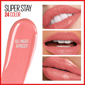MAYBELLINE Super Stay 24 Liquid Lipstick All Night Apricot with balm