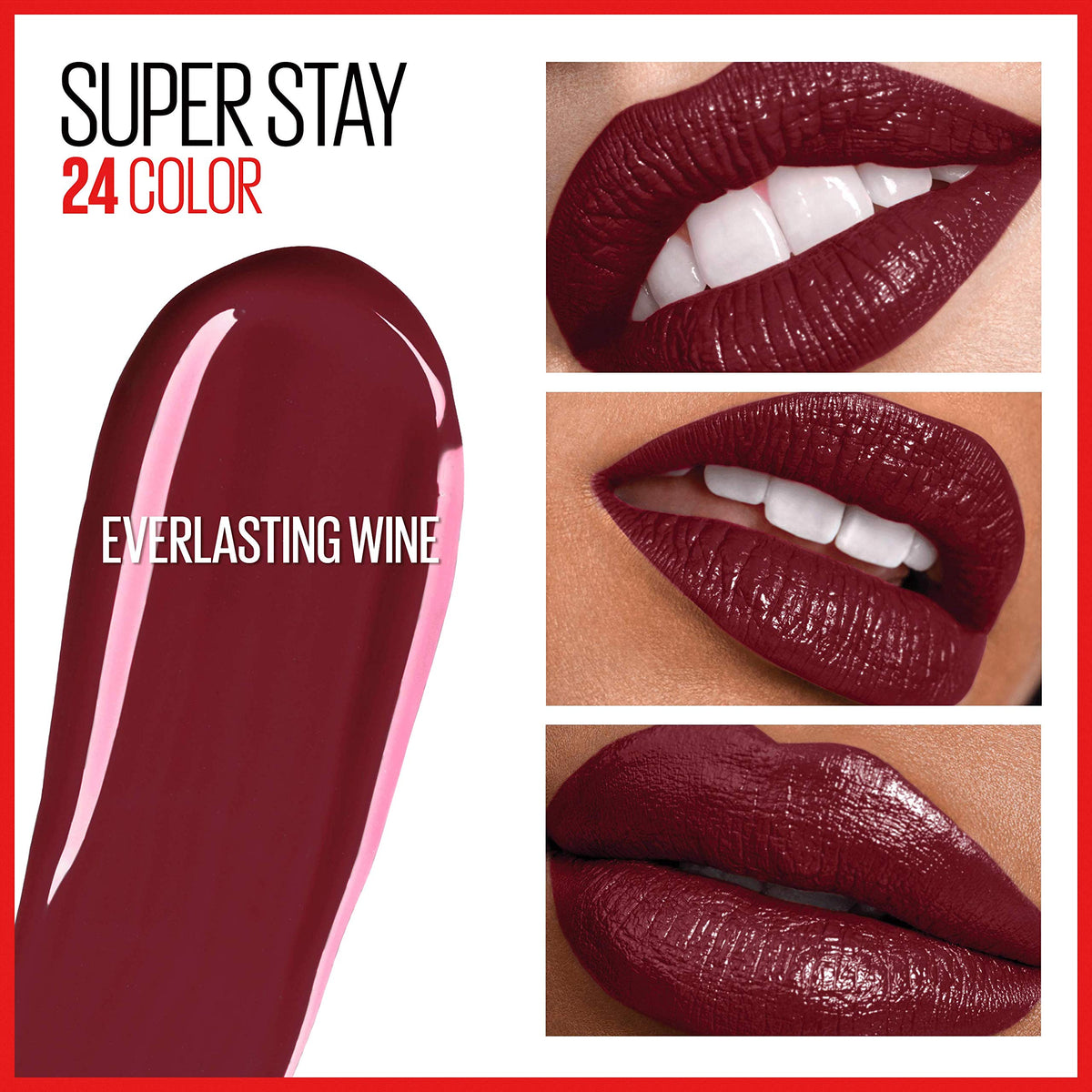 MAYBELLINE Super Stay 24 Liquid Lipstick Everlasting Wine with moisturizing balm