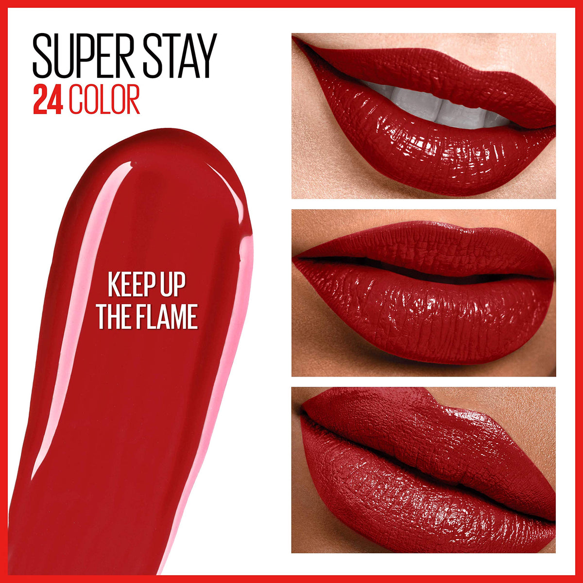 MAYBELLINE Super Stay 24 Liquid Lipstick Keep Up The Flame with balm