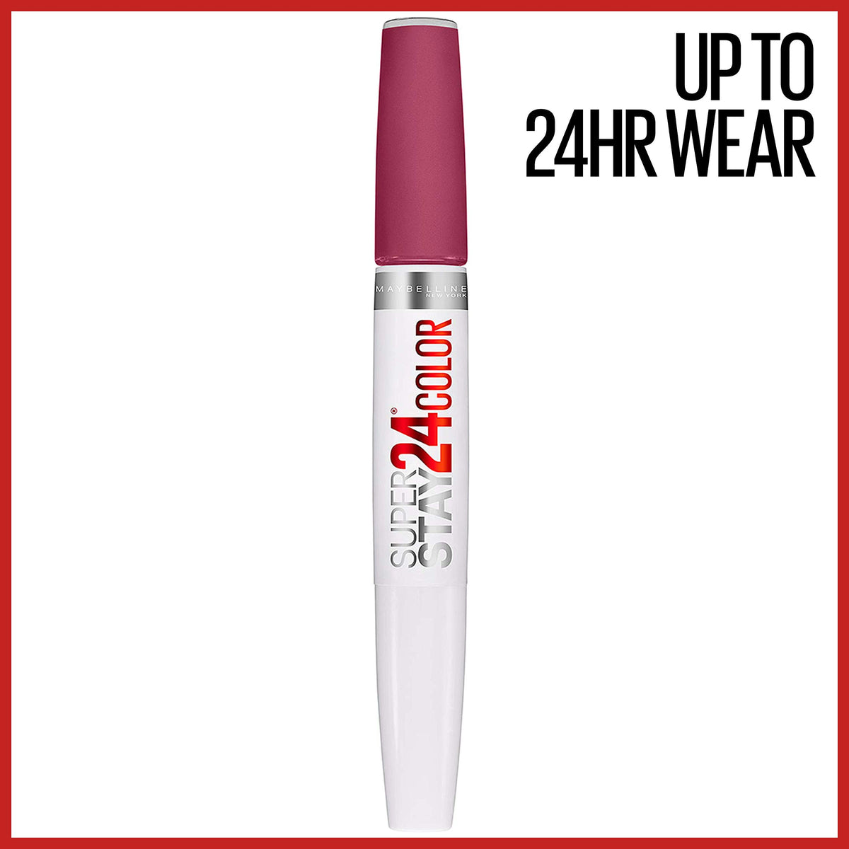 MAYBELLINE Super Stay 24 Liquid Lipstick Relentless Ruby applicator tip